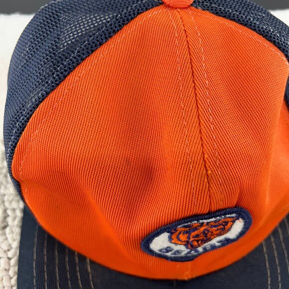 VINTAGE CHICAGO BEARS MESH SNAP BACK TRUCKER HAT OSFA TWO TONE PATCH CAP - Picture 9 of 11